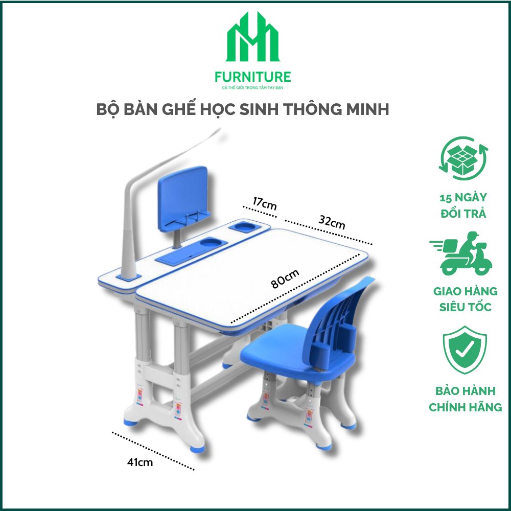 Bàn Ghế Chống Gù Học Sinh B05, Bộ Bàn Ghế Học Sinh Thông Minh Nâng Hạ Theo