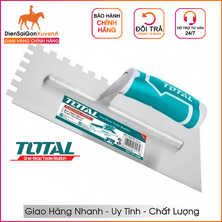 Bay xây dựng làm hồ có răng cưa, bay tạo hình làm phẳng bề mặt 280x130mm total thtt81286 - điện sài gòn xuyên á