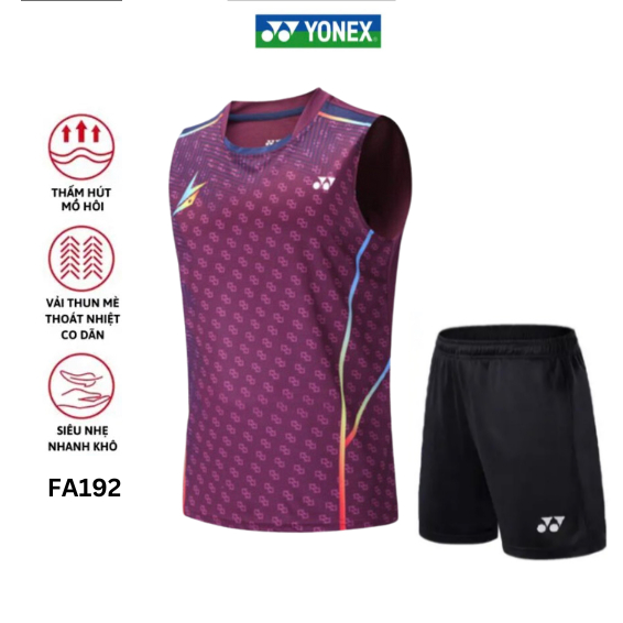 Áo cầu lông, quần cầu lông Yonex mã FA192 chuyên nghiệp mới nhất sử dụng tập luyện và thi đấu cầu lông FAVAHI SPORT