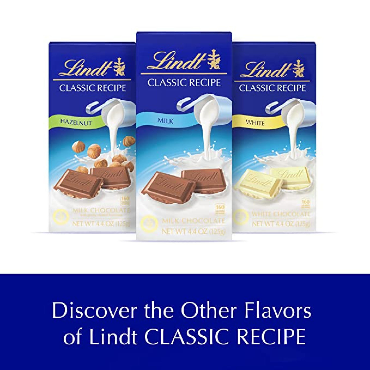 LINDT Classic Recipe Bars - Chocolate hàng đầu Thuỵ Sĩ đầy đủ hương vị 125g