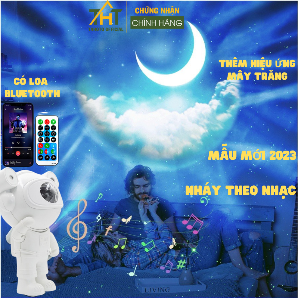 Đèn phi hành gia TAHOTO có loa bluetooth chiếu mây trăng - Đèn led hình phi hành gia làm đèn sân khấu đèn sự kiện trang trí nhà cửa