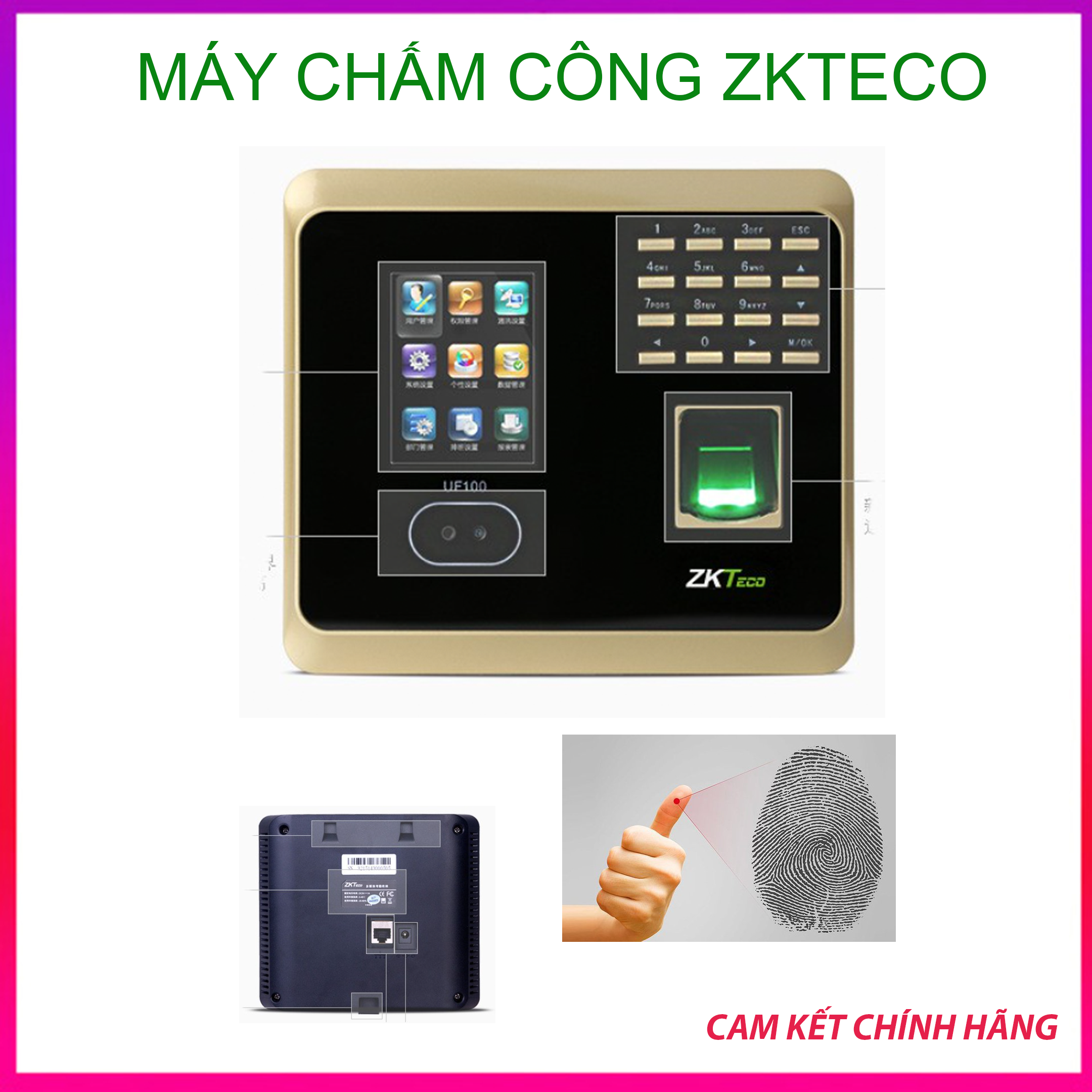 Chấm công bằng camera, Máy Chấm công Nhận diện khuôn mặt dấu vân tay Mật khẩu ZKTeco, Gigata t8a, Cách sử dụng máy chấm công vân tay - Ưu đãi giảm giá hấp dẫn - Bảo hành uy tín Toàn Quốc