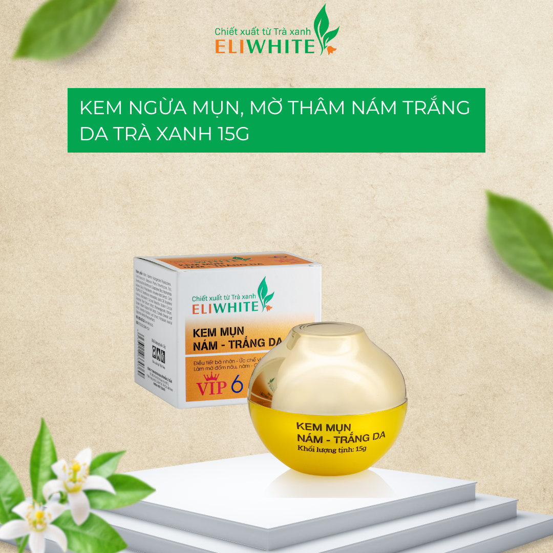 Kem mụn nám trắng da eliwhite 15g