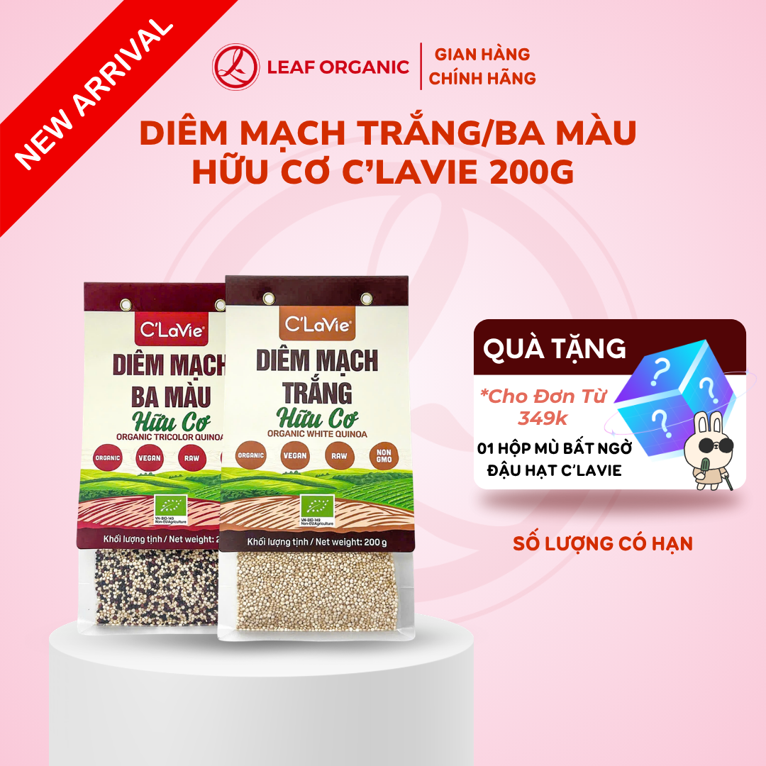 [MỚI] Hạt diêm mạch quinoa hữu cơ C'LaVie 200g
