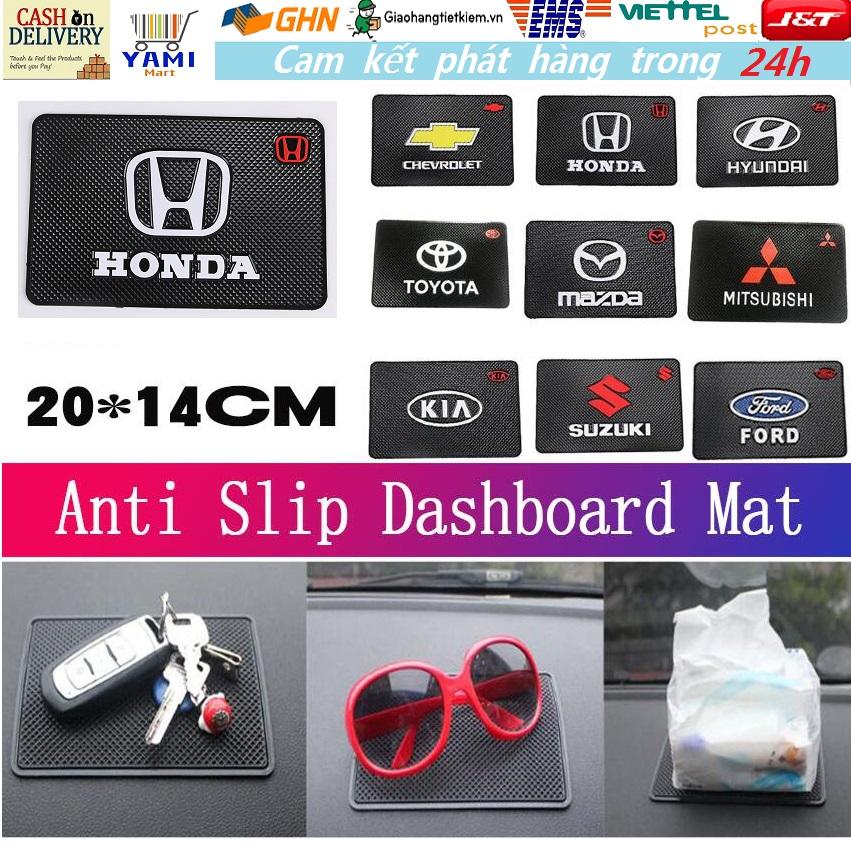 【Có hàng sẵn】1Pcs 20*14cm Car logo mat miếng dán chống trượt điện thoại trên ô tô