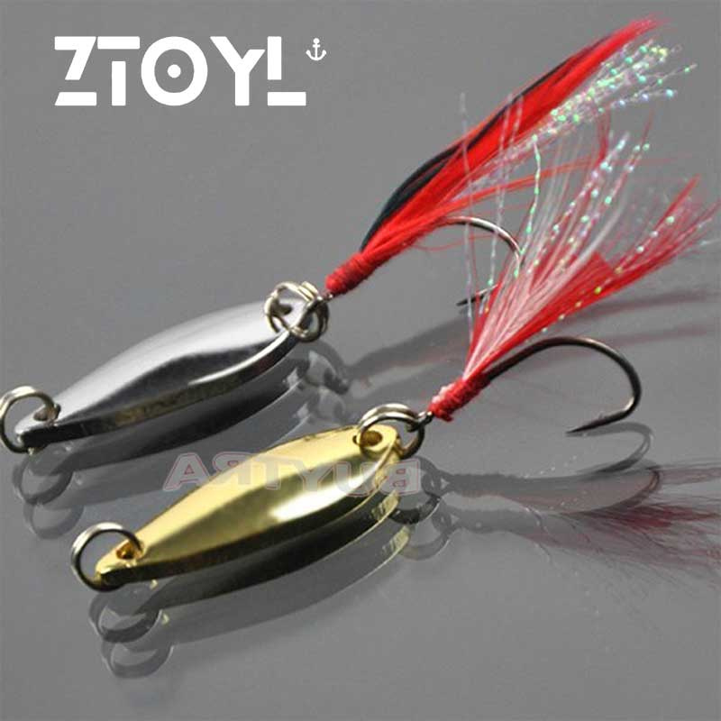ZTOYL 1 chiếc Mồi Câu Cá chìm mới Mồi Câu Cá lưỡi câu lông treble