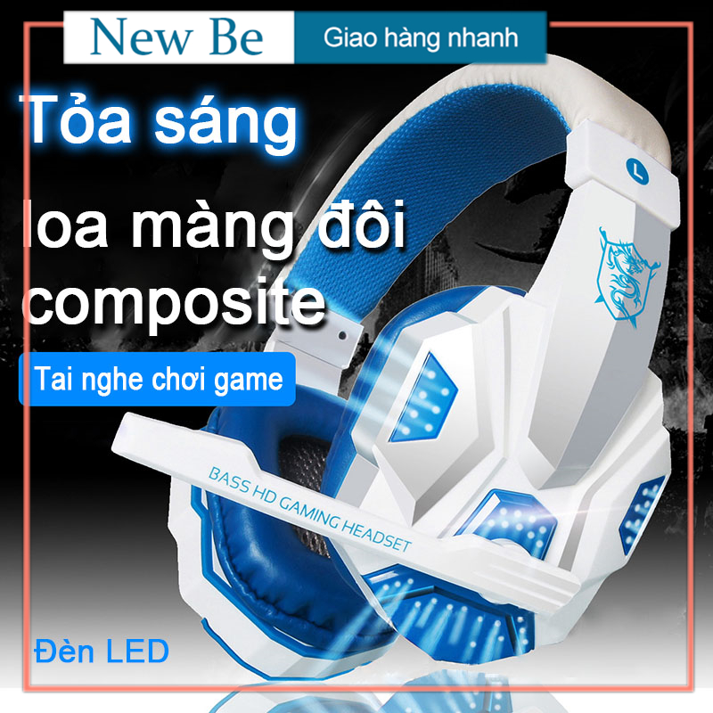【New Be】PLEXTONE PC780 Tai nghe gaming có mic có đèn LED cho máy tính, điện thoại (khi dùng cáp chuyển đổi), Tai nghe chụp tai gaming, tai nghe chơi game PUBG, Tai nghe học tiếng Anh, tai nghe chơi game máy tính, laptop