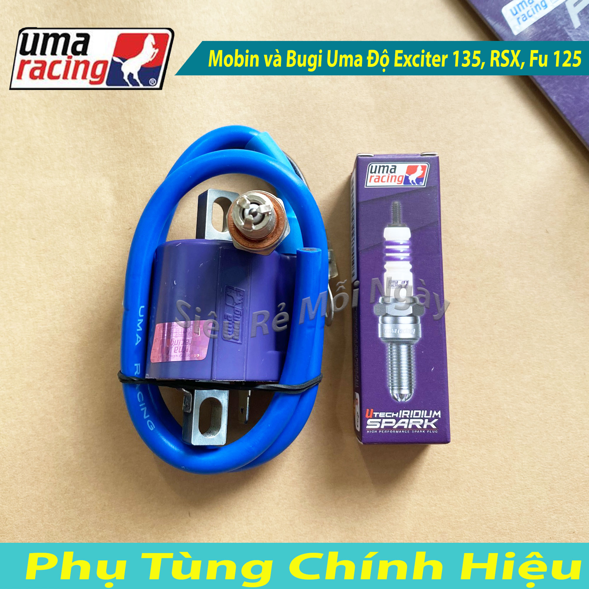 [HCM]Combo Mobin sườn và Bugi Uma Độ Exciter 135 Future 125 Fu Neo RSX Wave RS Nouvo