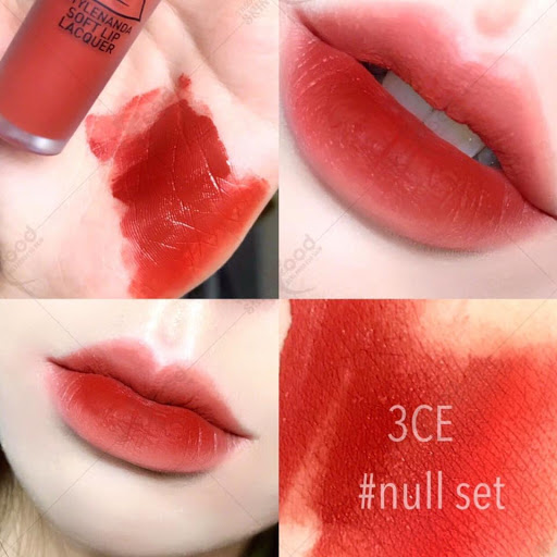 Son 3CE Kem Soft Lip Lacquer Màu NULL SET - Đỏ Gạch