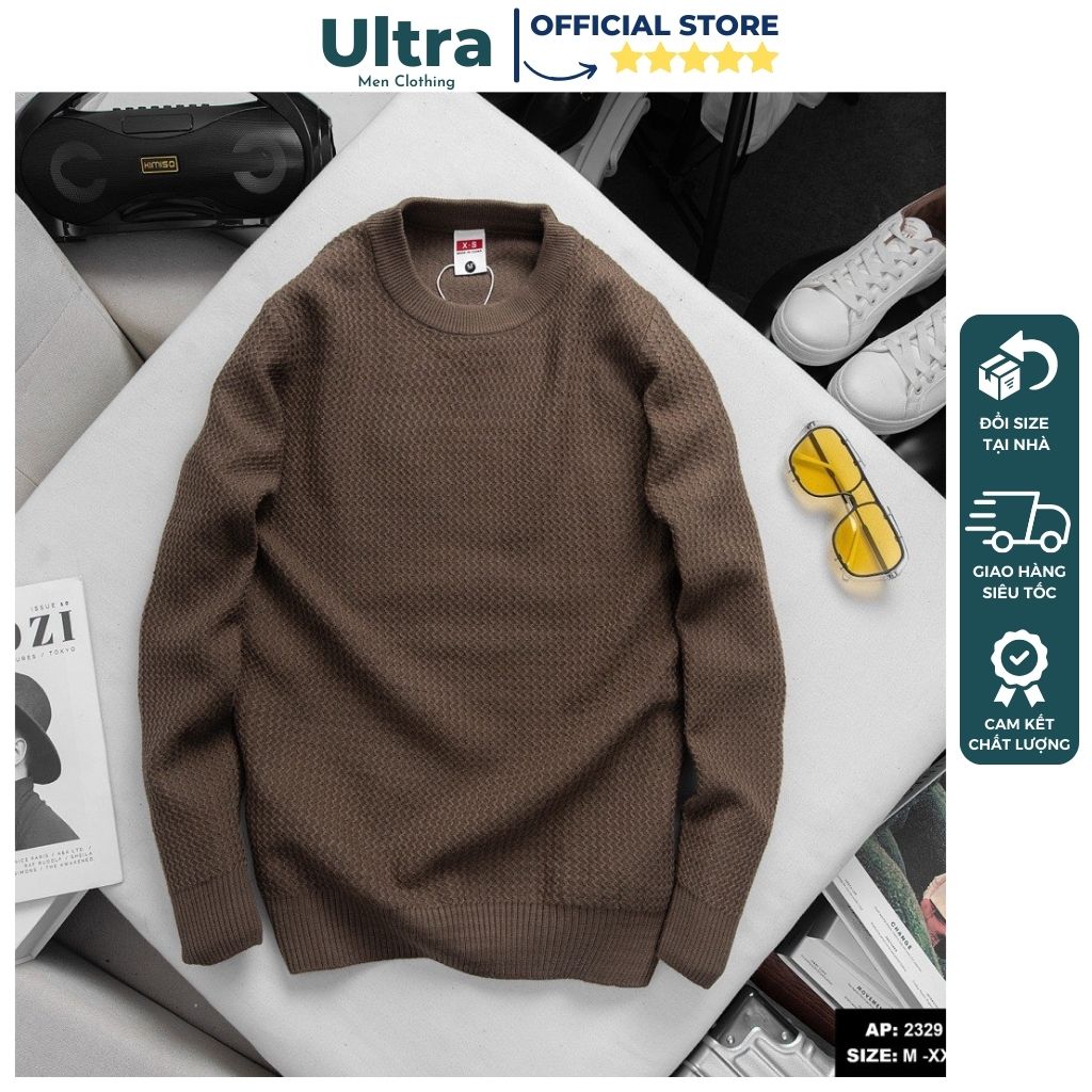 Áo len nam QC Master dài tay form đẹp giữ nhiệt tốt Ultra UD2329 - Áo len dài tay dày dặn Hàng Cao Cấp