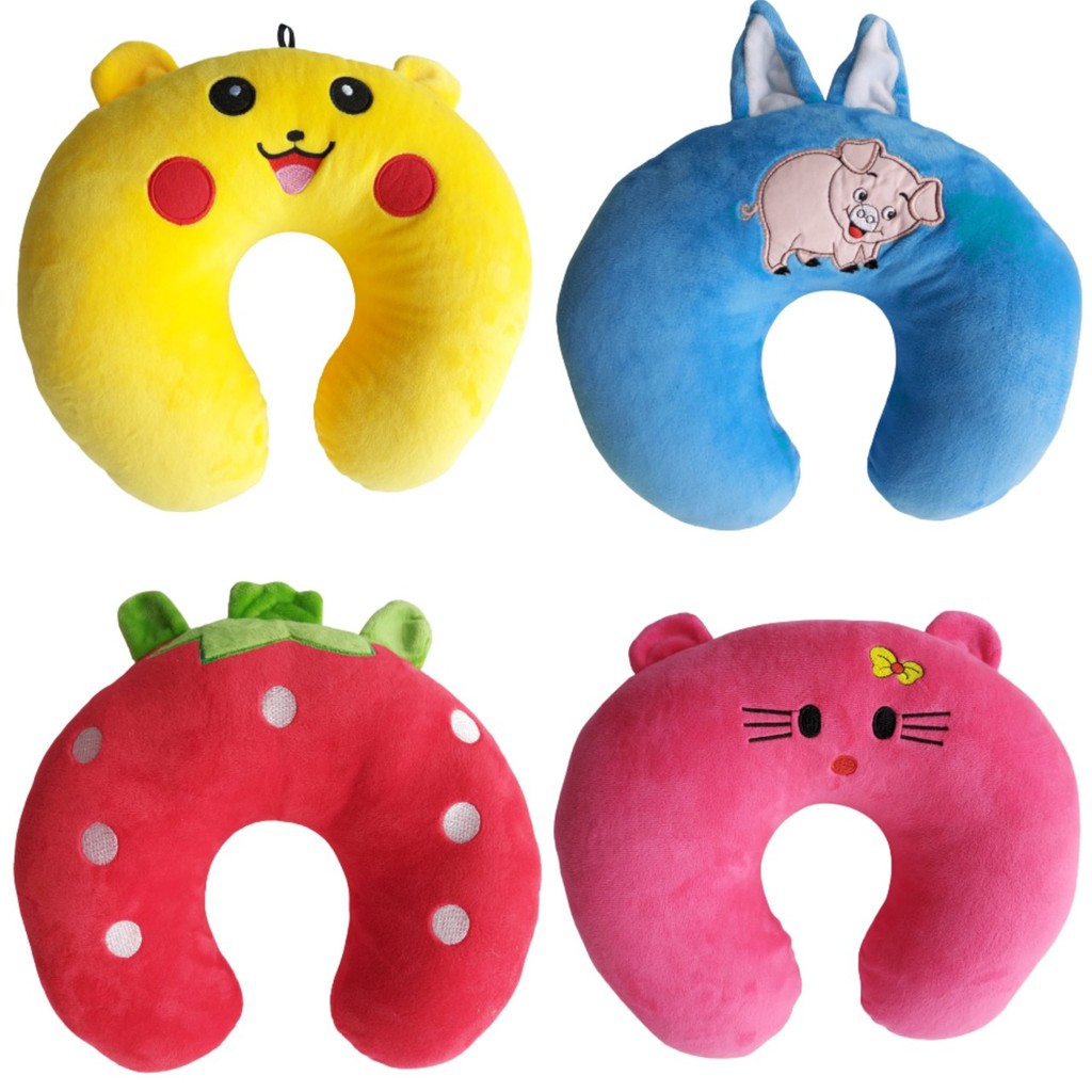 Gối kê cổ chữ U cho bé - Gối chữ U kê cổ tựa đầu tựa lưng nhiều màu sắc - TINI KIDS PLAZA
