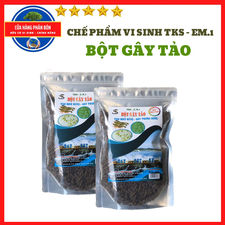 Combo 2kg bột gây tảo: tạo màu nước và trứng nước ao, hồ thủy sản - gói 1kg