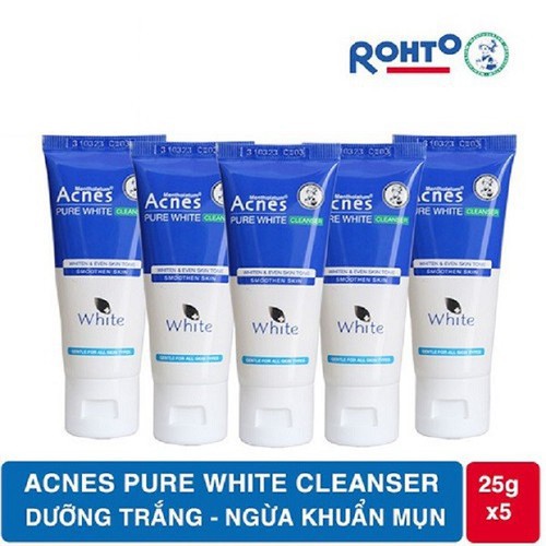 sữa rửa mặt acnes 25g, dưỡng trắng da ngăn ngừa mụn