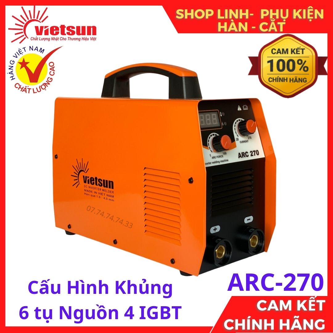 máy hàn Vietsun ARC270, máy hàn điện tử, máy hàn que, máy hàn mini, máy hàn điện, máy hàn, kính hàn, phụ kiện hàn