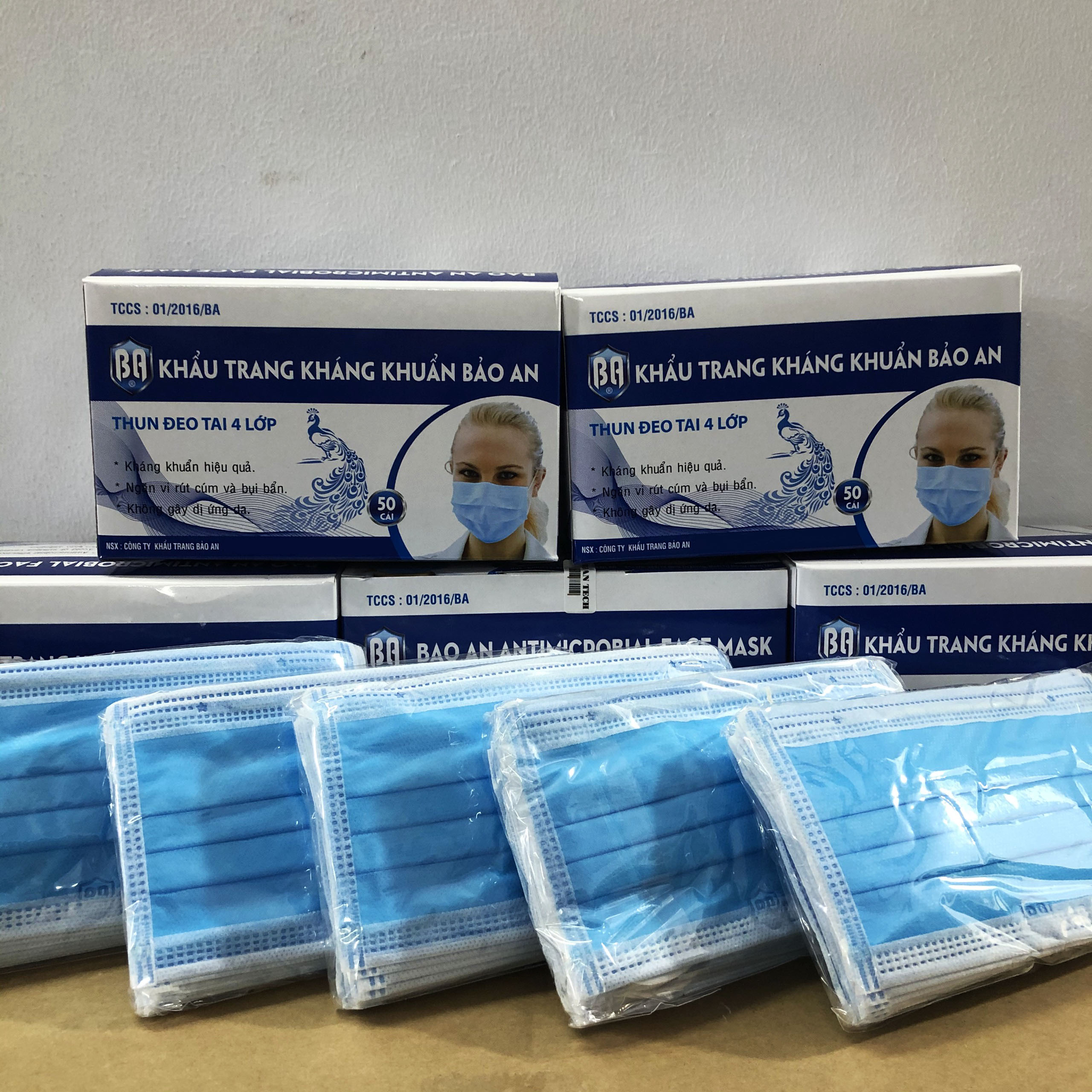 [HCM]khẩu trang y tế 4 lớp hộp 50 cái Kháng Khuẩn Ngăn Ngừa Virus Khói Bụi Đạt Tiêu Chuẩn ISO Và Kiểm Định Bộ Y Tế