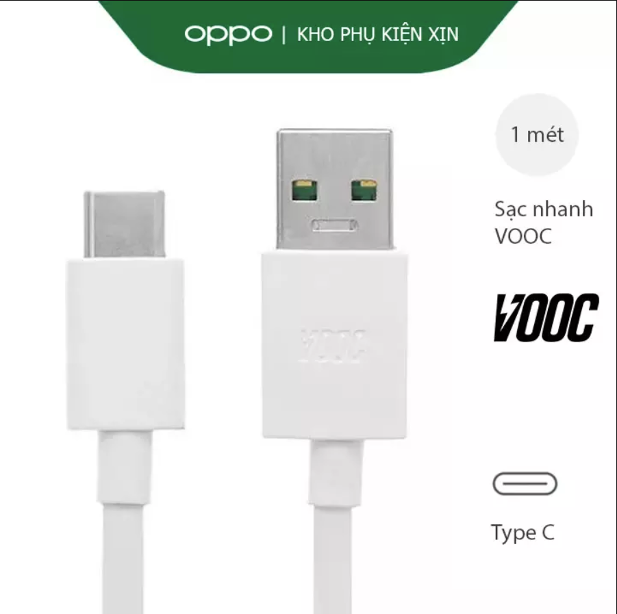 Cáp Sạc Nhanh VOOC Realme 5 Pro - 1M Type C