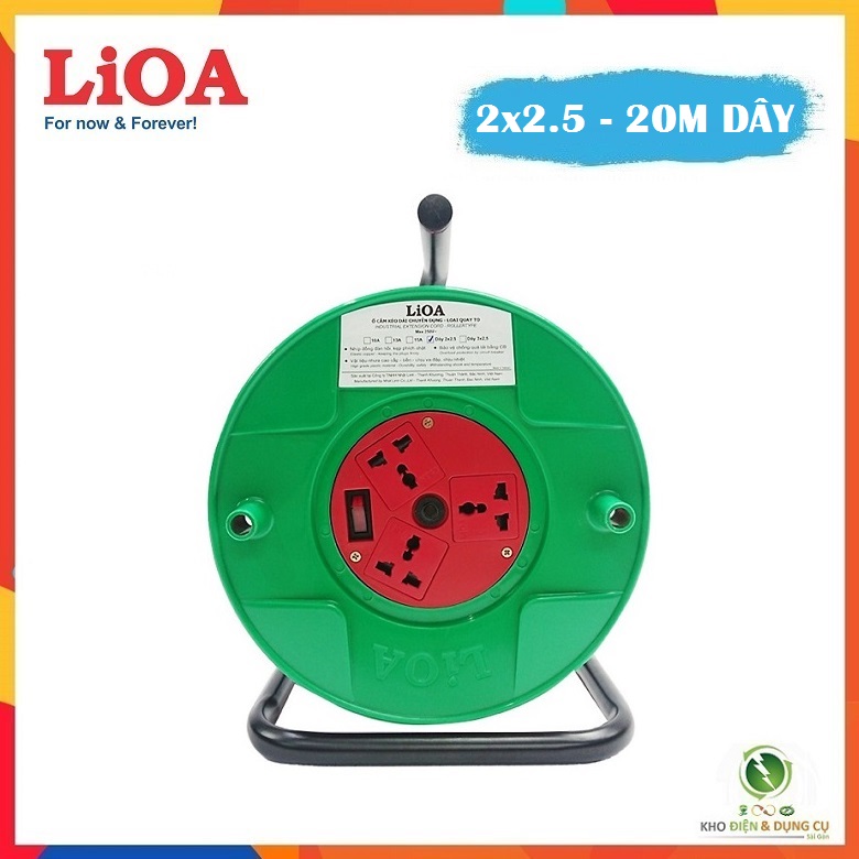 Ổ cắm rulo đa năng lioa qt2025 dùng cho công trường - tự ngắt khi quá tải