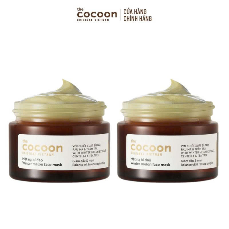 Cocoon Combo 2 Mặt nạ bí đao Cocoon giảm dầu & mụn 30ml
