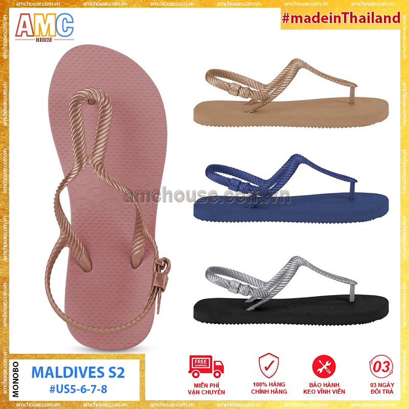 Giày sandal thái lan nữ xỏ ngón monobo - maldives 2