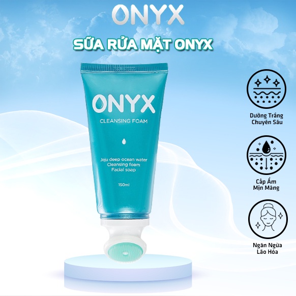 Sữa rửa mặt onyx cosmetics - kèm đầu cao su massage cleansing foam 150ml