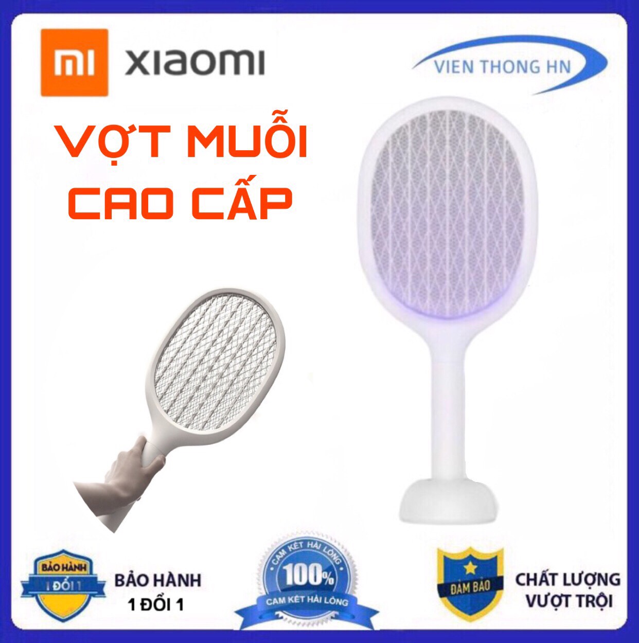Vợt muỗi xiaomi chạy điện Mosquito Swatter - thiết bị bắt diệt côn trùng trong nhà - vienthonghn