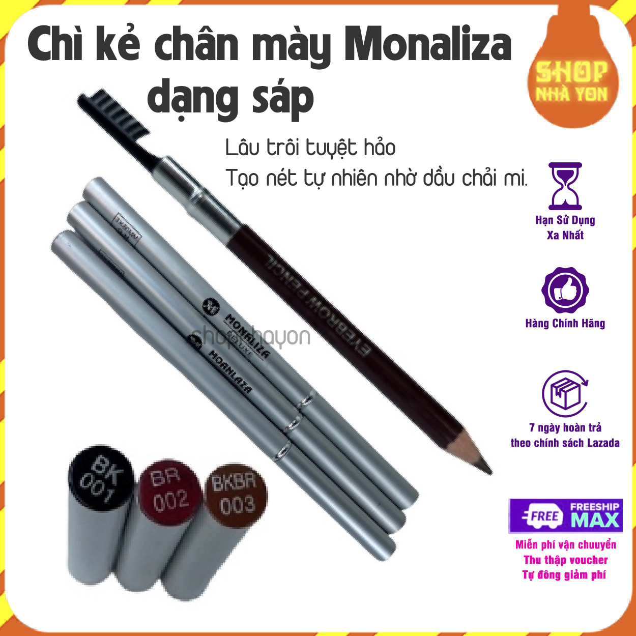 Chì kẻ chân mày Monaliza dạng sáp