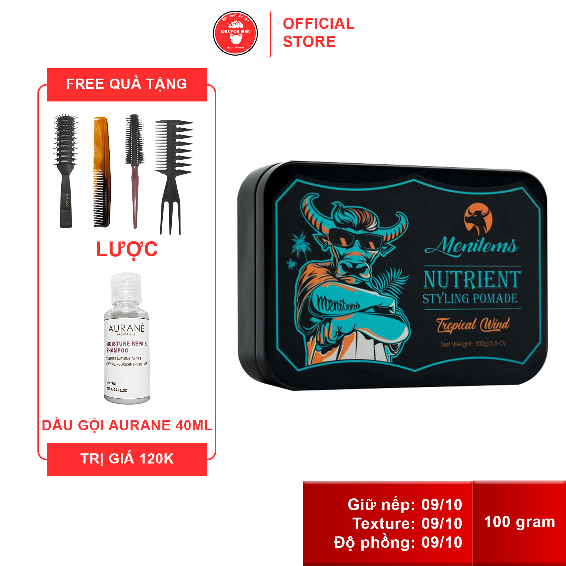 Sáp vuốt tóc Menitems Tropical Wind