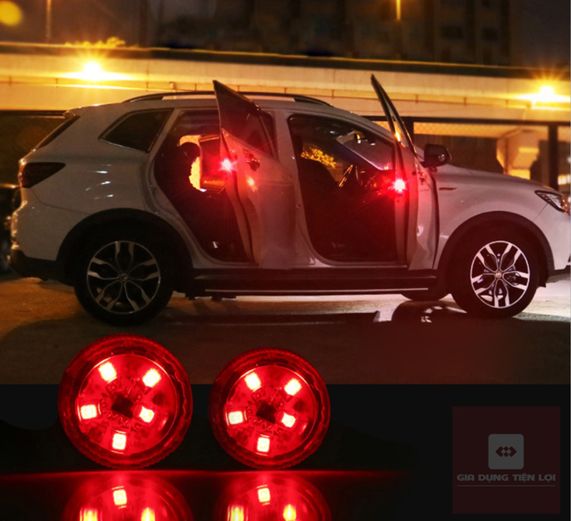 Bộ 2 đèn led nhấp nháy nhiều chế độ cảnh báo xe đi sau khi cửa xe hơi ô tô