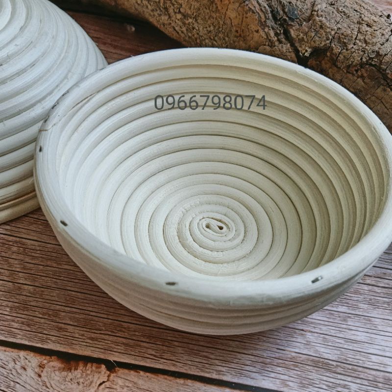 Rổ mây ủ bánh mì, bát mây ủ bánh mì tròn và ovan, ghim inox hàng đẹp