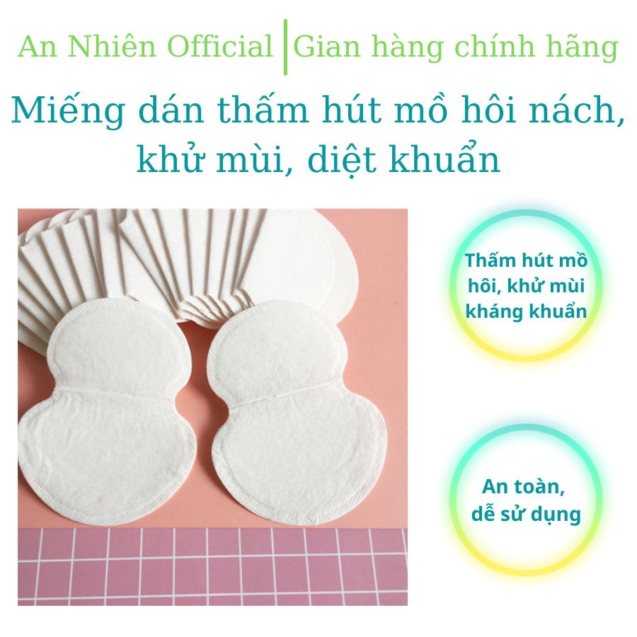 Bộ 10 Miếng Dán Chống Thấm Mồ Hôi Vùng Nách Ngăn Mùi Kháng Khuẩn Hiệu Quả L026