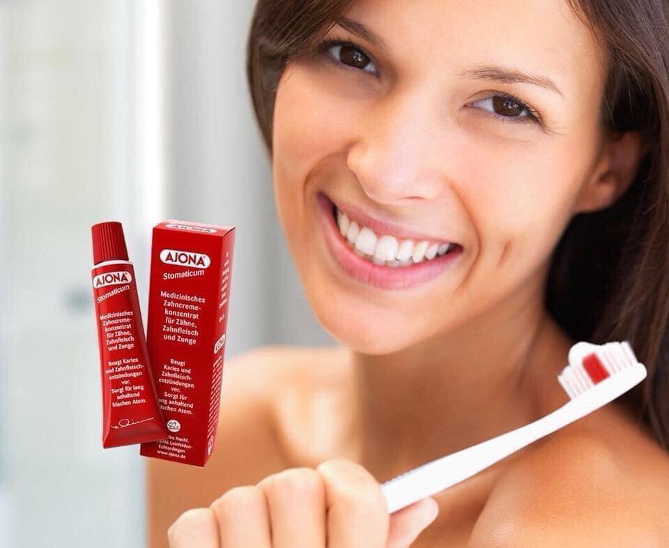 Kem đánh răng y tế Ajona Stomaticum của Đức, giảm hôi miệng, chống tạo vôi răng,mảng bám,chống sâu răng, bệnh nha chu