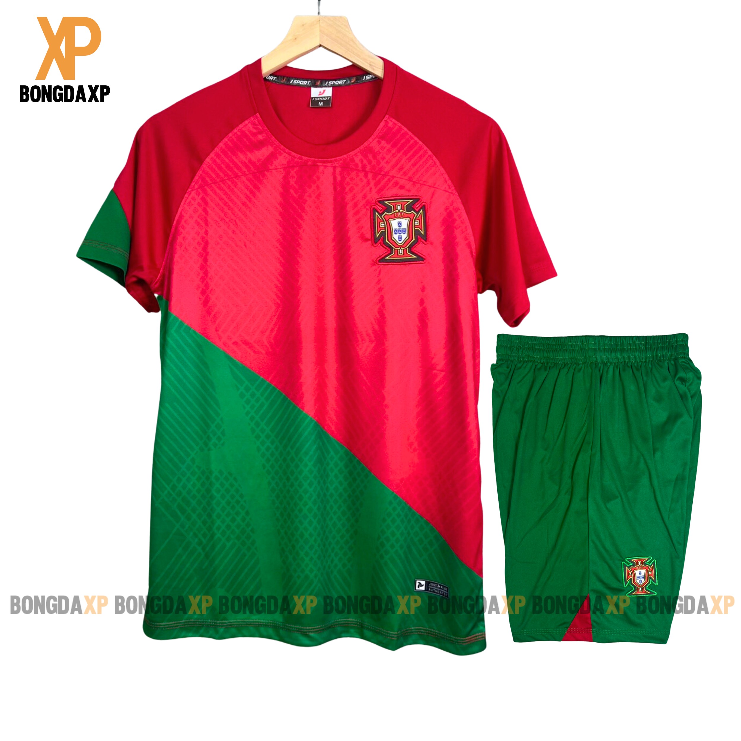 Quần áo bóng đá, đồ đá banh Đội Tuyển Bồ Đào Nha Đỏ Vải thun lạnh cao cấp