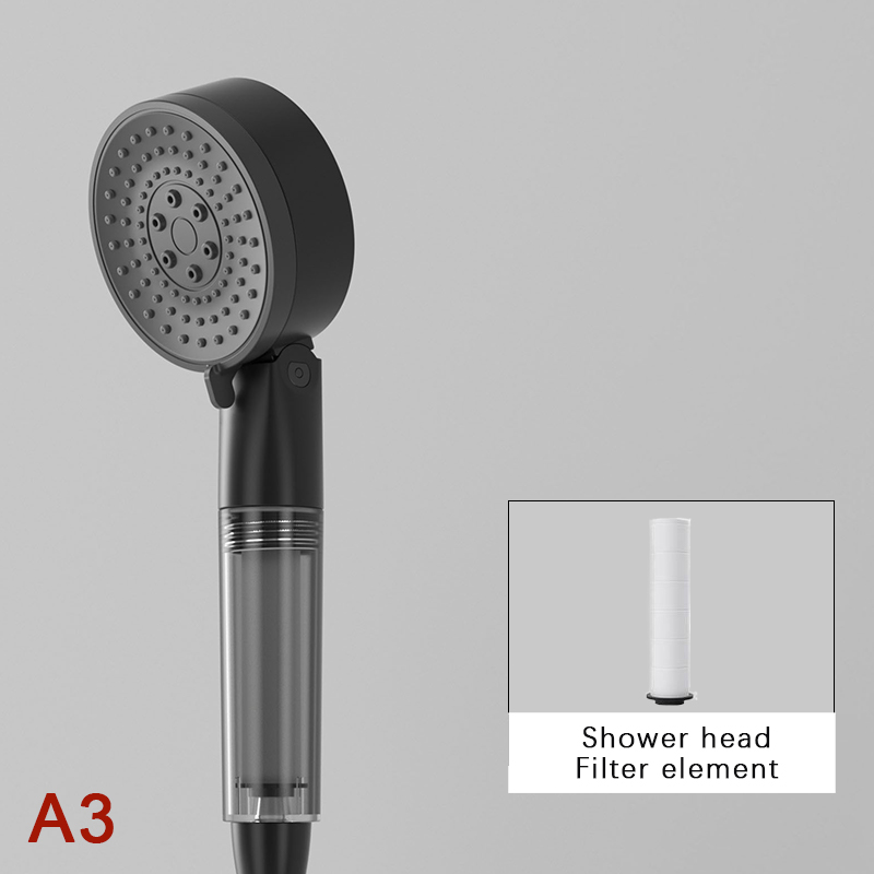 Nnuo Bộ lọc làm đẹp siêu nạp Đầu vòi hoa sen nhà một phím dừng nước mưa Đặt vòi hoa sen tay