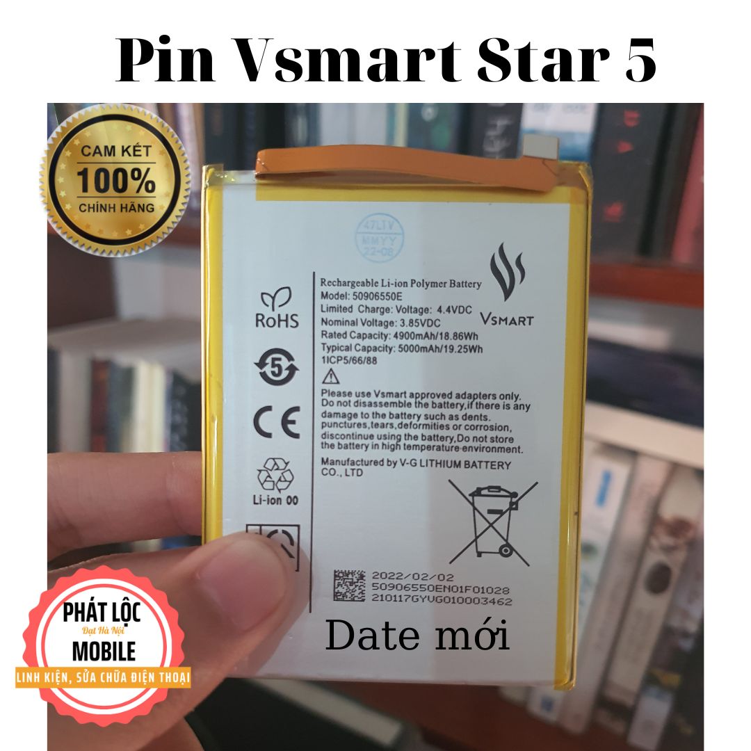 Pin Vsmart Star 5 zin chính hãng, Dung lượng 5000mAh, Bảo hành 3 tháng