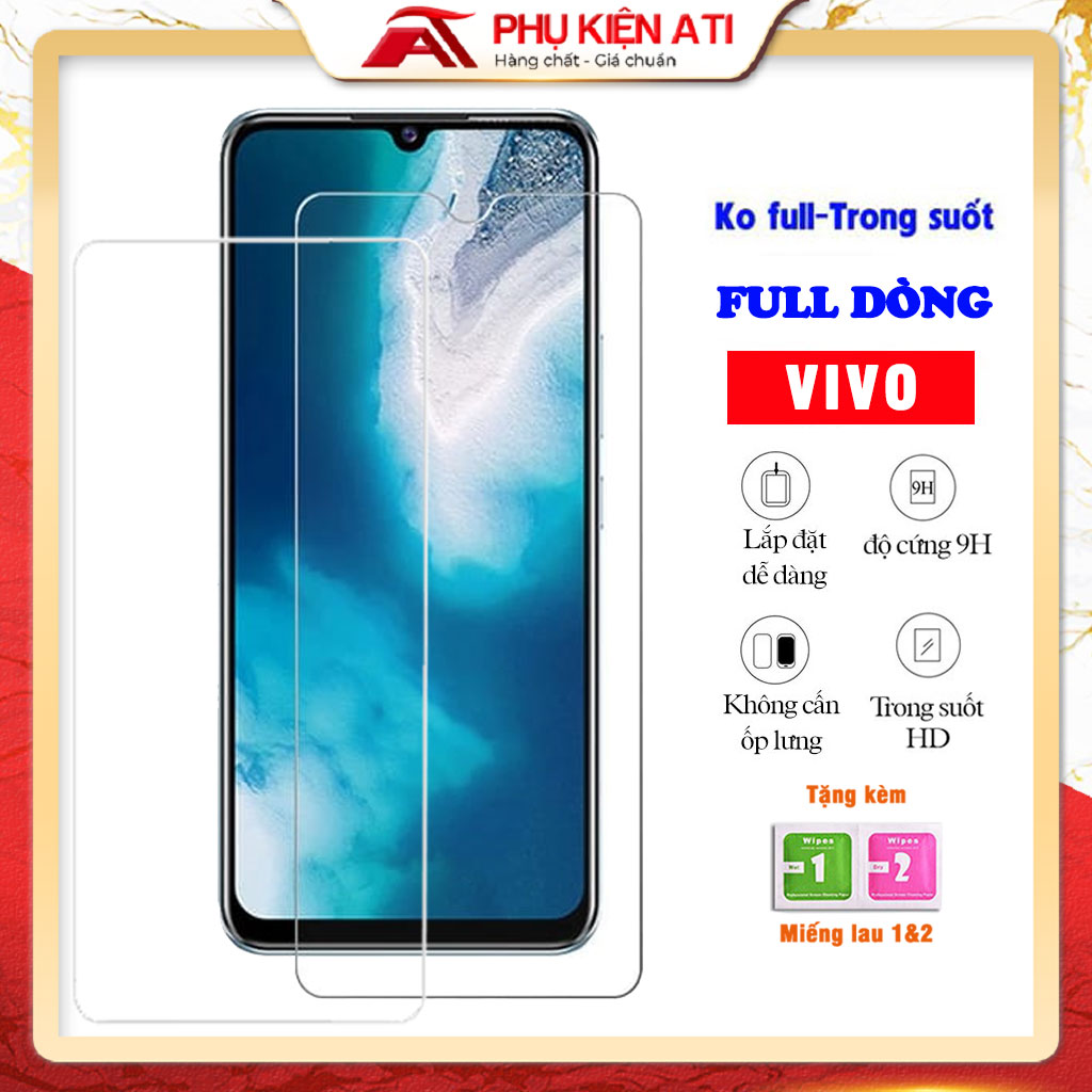 Kính cường lực Vivo - Trong suốt không Full không viền y15s y15 y11 y12