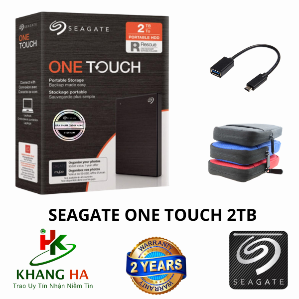 [HCM]Ổ Cứng Di Động Seagate Backup Plus Slim 2TB - Bảo hành 24 thángTặng Kèm Bộ Đôi Đầu Chuyển OTG MICRO-TYPE C Túi chống sốc