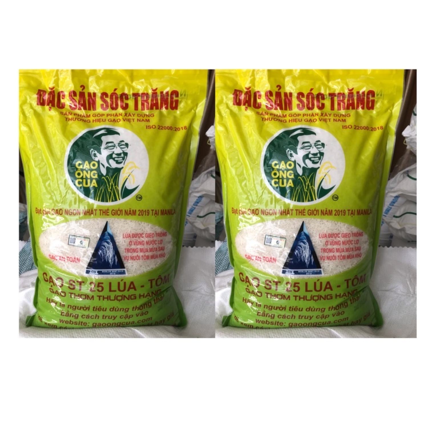 10kg gạo st25 Lúa tôm ông cua compo 2túi x5kg