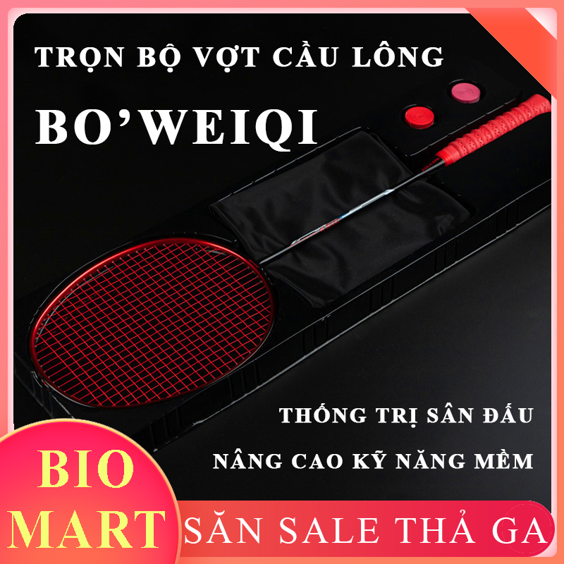 Bộ Vợt Cầu Lông Boweiqi Chính Hãng – Vợt Cầu Lông 100% Khung Carbon Siêu Bền, Siêu Nhẹ KÈM PHỤ KIỆN – BIO180