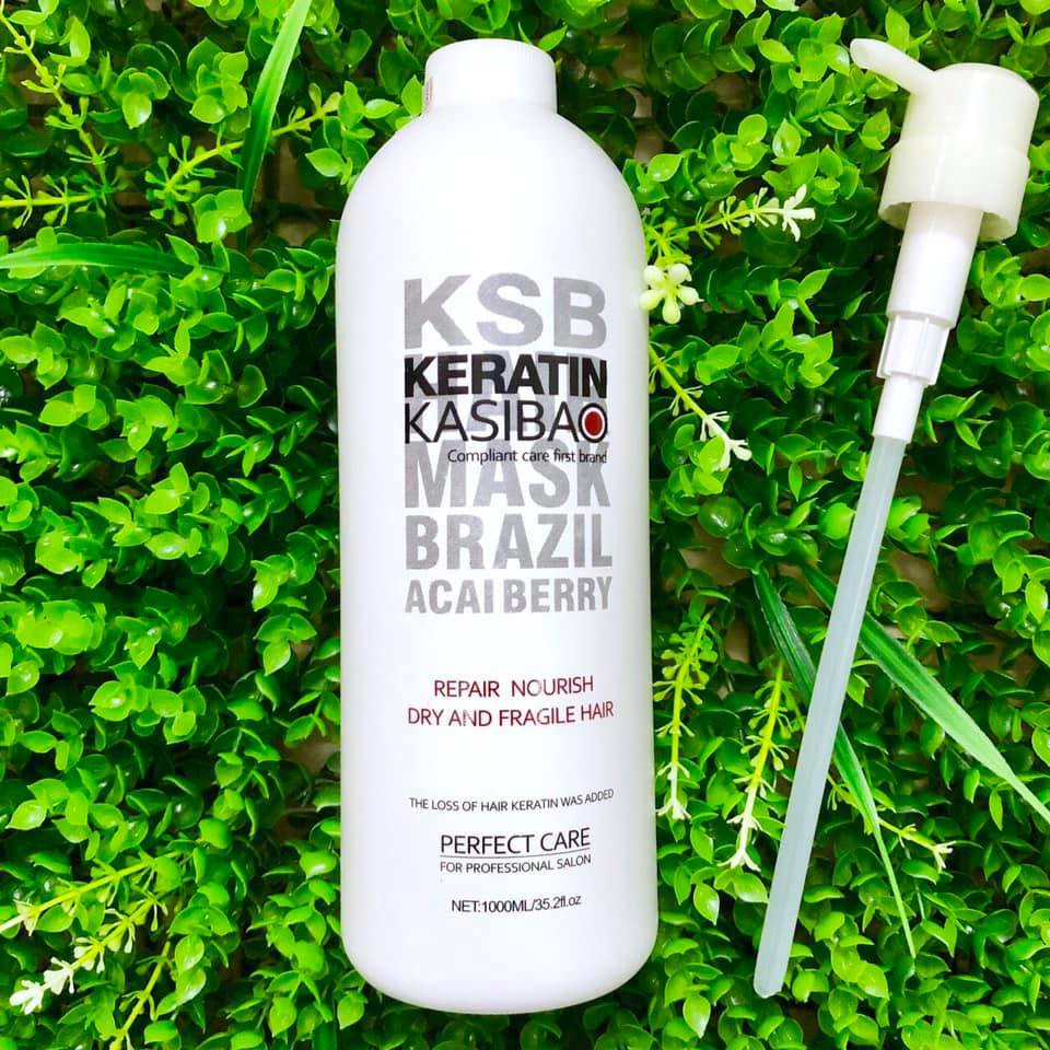 Hấp keratin kasibao ksb brazil acai berry thủy phân phục hồi tóc hư tổn nặng 1000ml