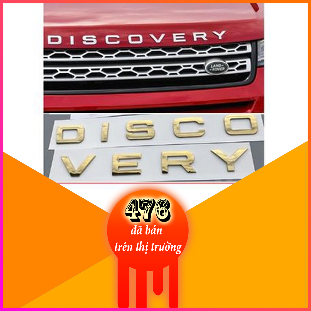 Chữ DISCOVERY 3D nổi trang trí ô tô (Màu Vàng)