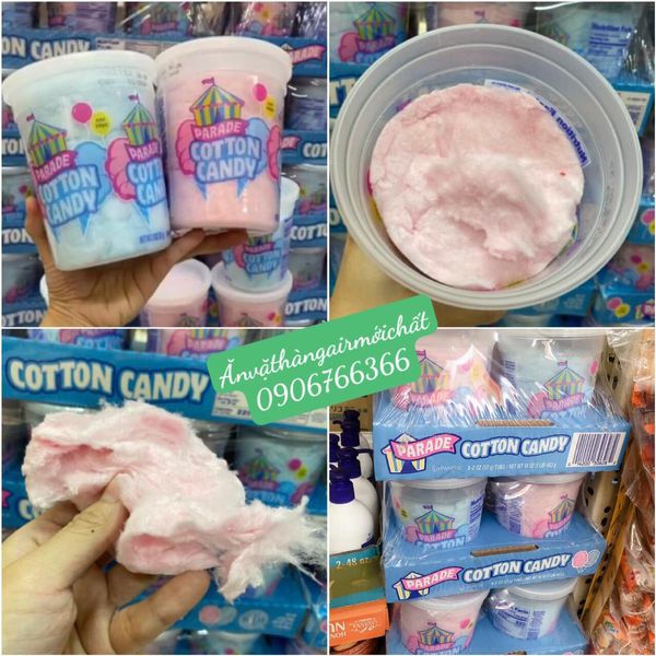 Kẹo bông gòn parade cotton candy mỹ - hộp 57 gram