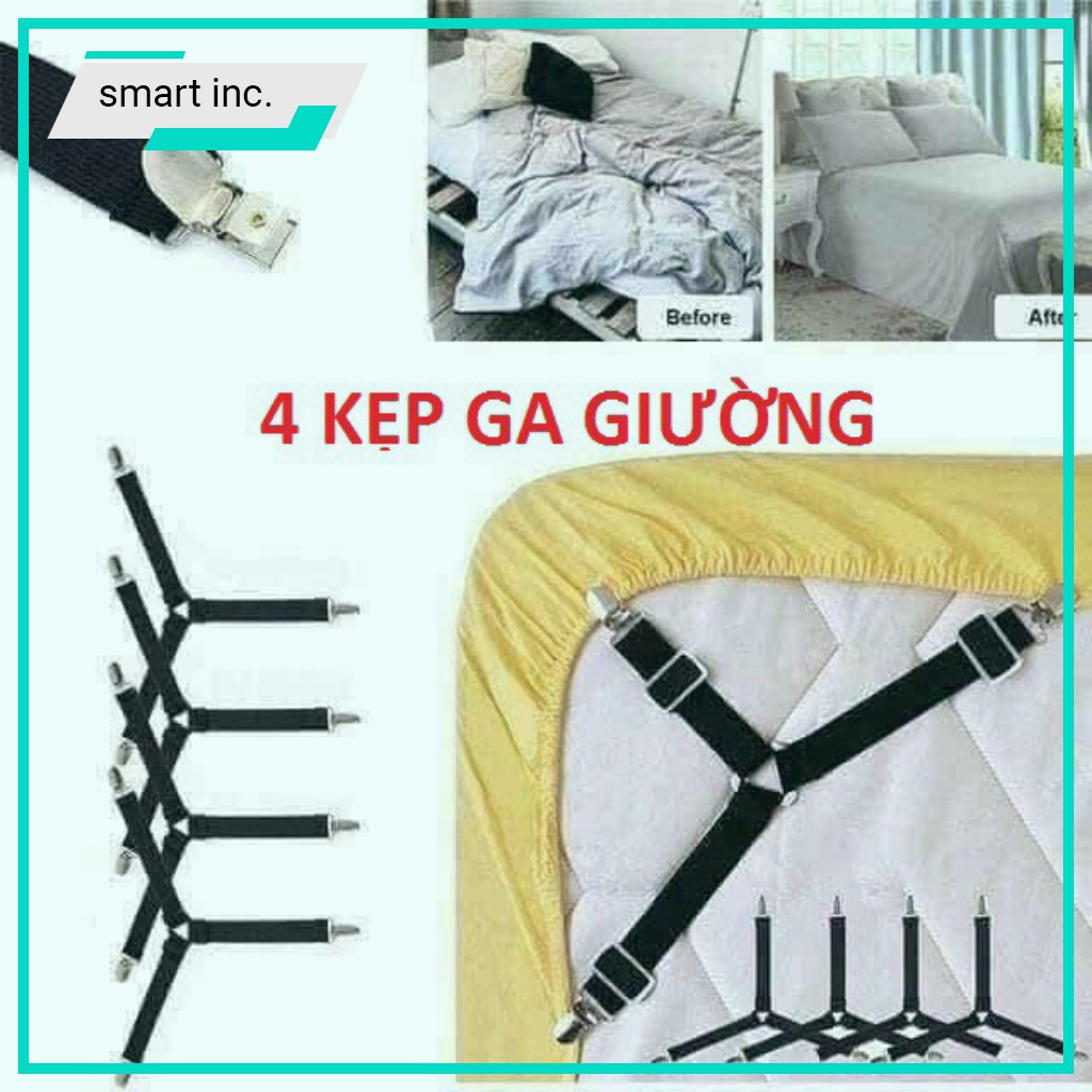 Kẹp Ga Giường Chống Xê Dịch Tụt Góc Nẹp Drap Giường Nệm Giữ Cố Định Vị Trí Dây Chằng Góc Nệm Kẹp Sofa Đệm Ghế