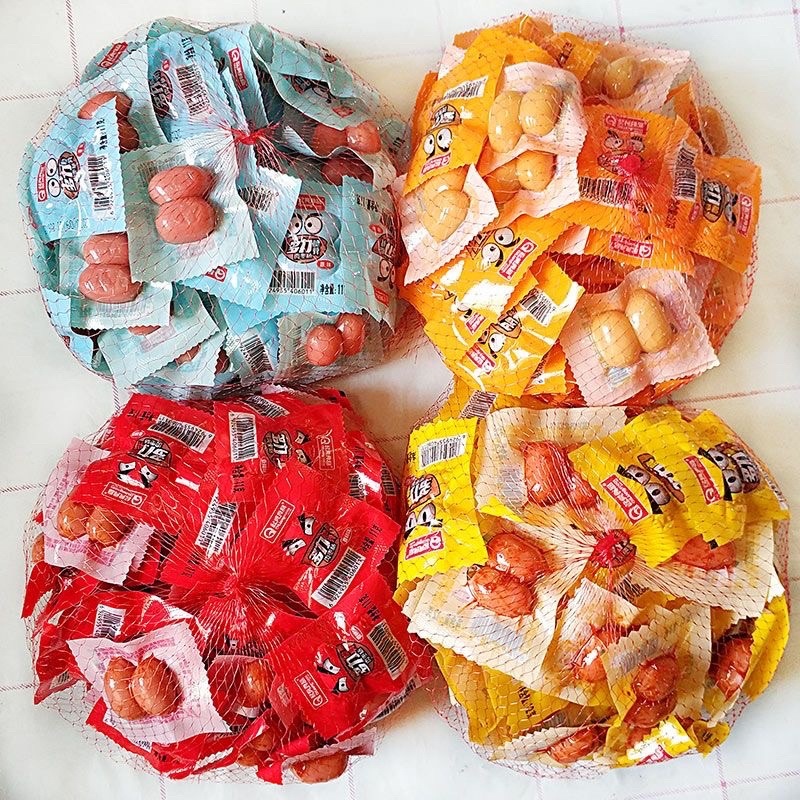 Combo 50 gói Xúc xích mini ăn liền, xúc xích bi sụn non nội địa TQ