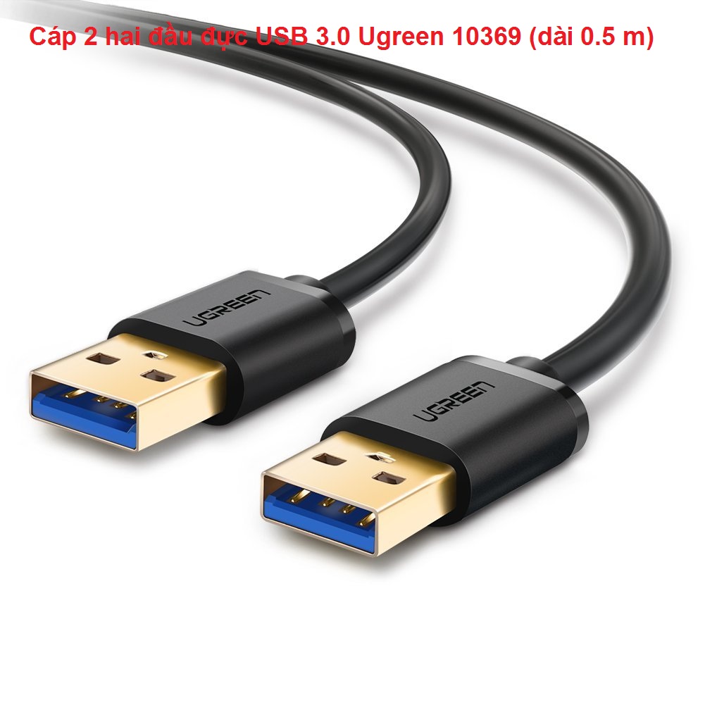 Cáp 2 hai đầu đực usb 3.0 ugreen 10369 chính hãng