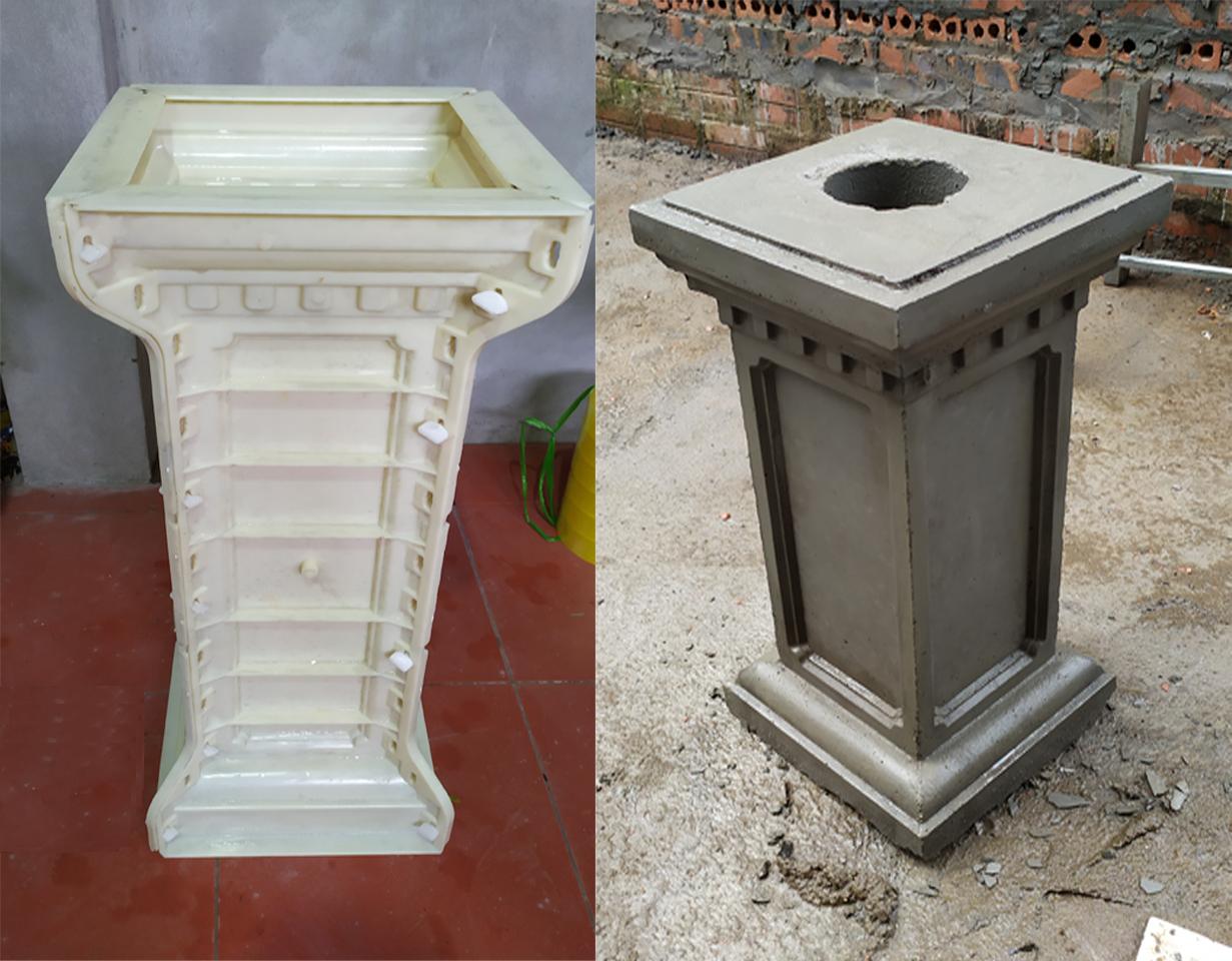 Khuôn chân đôn vuông cao 80 cm