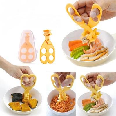 Kéo cắt nghiền thức ăn dặm kèm hộp cho bé