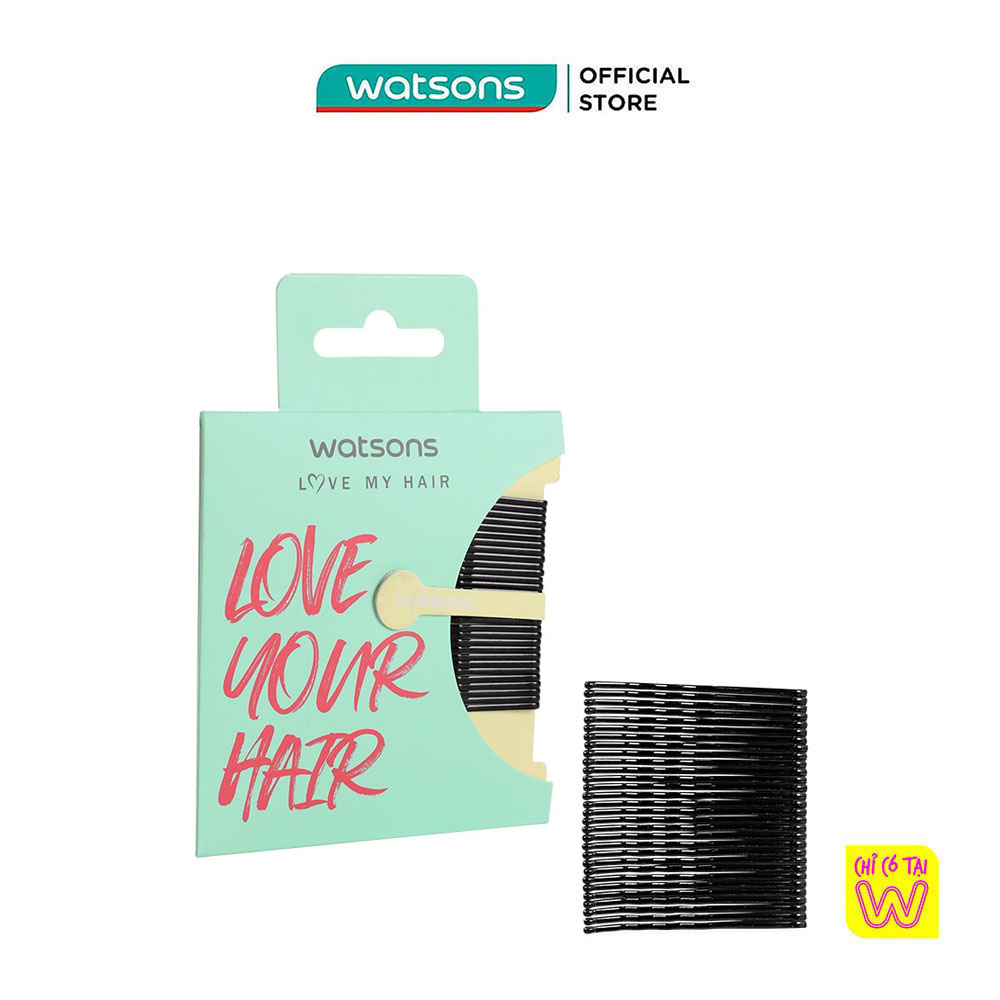 Set kẹp tóc watsons hair clip black 30pcs