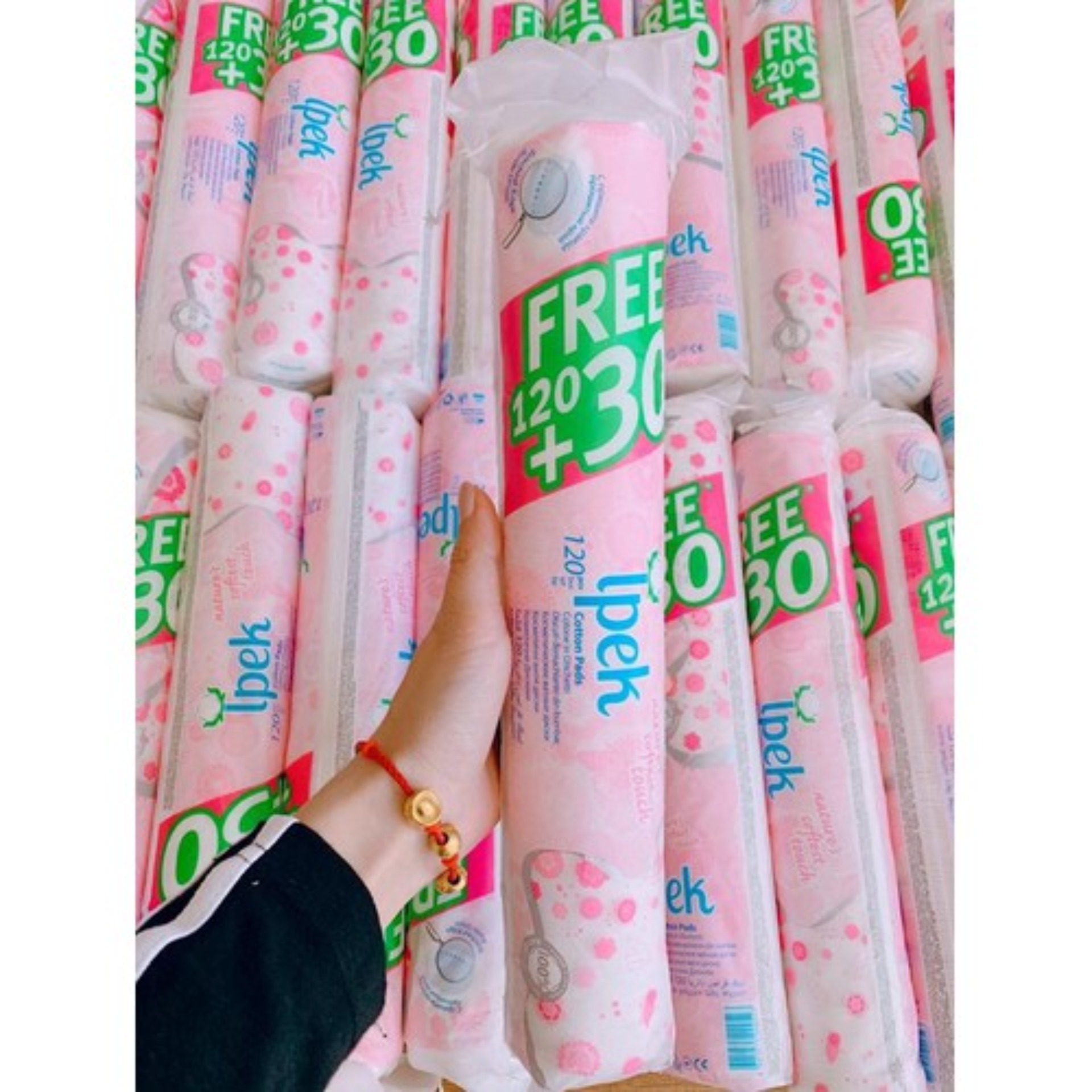 Combo 5 bông tẩy trang ipek 130 miếng