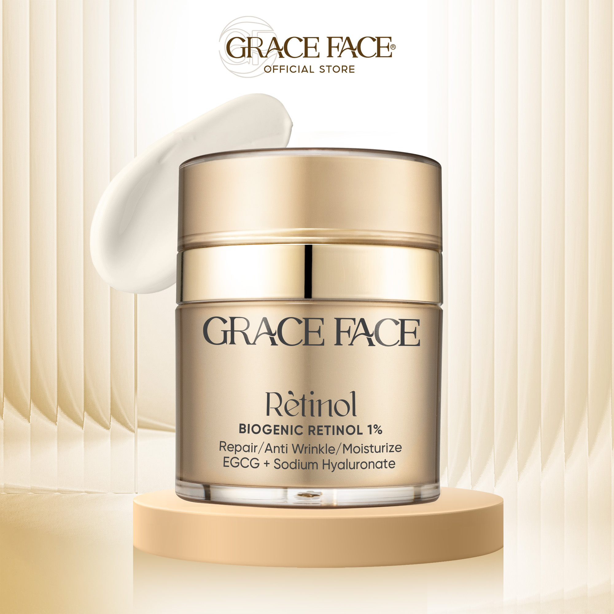 Kem dưỡng trắng giúp ngừa lão hoá da Grace Face Biogenic Retinol 1% 30ml