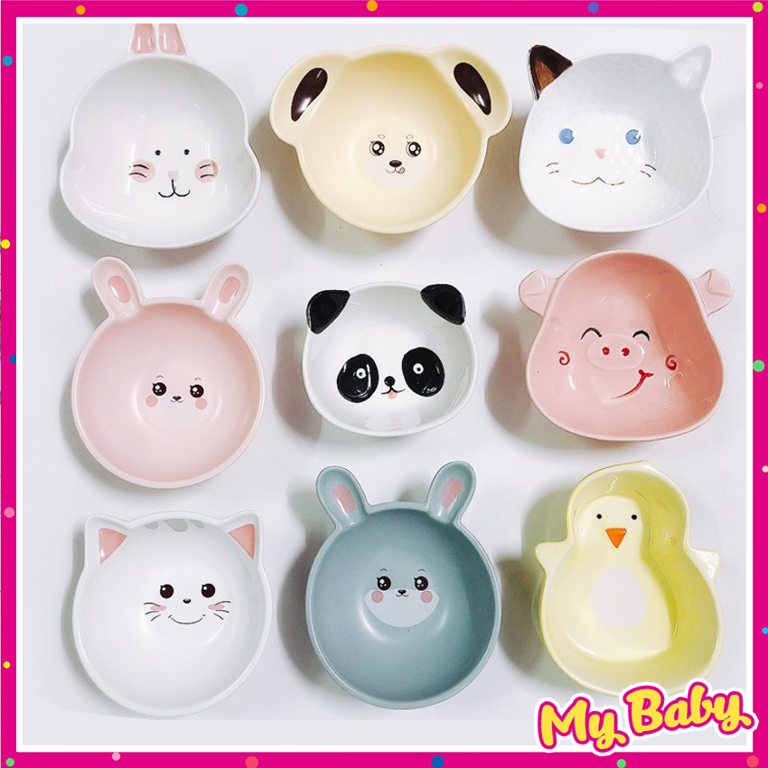 Bát sứ ăn dặm, chén sứ ăn dặm kiểu nhật 300ml mybaby18 ad20